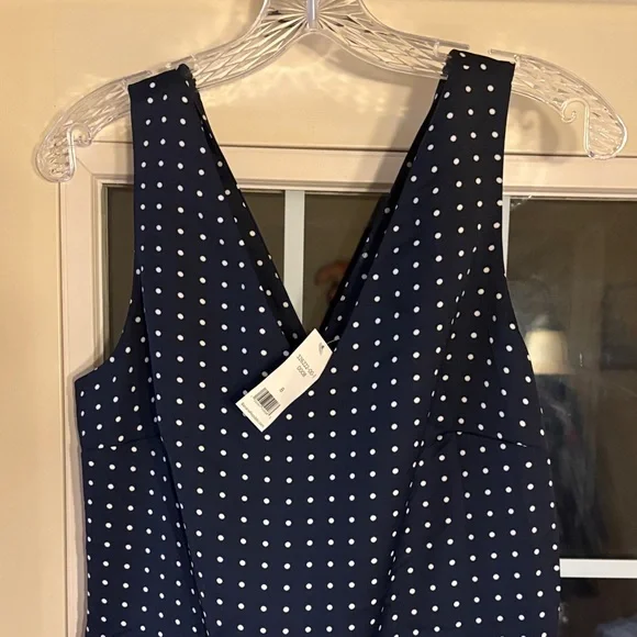 Polka Dot Jumpsuit - Navy and White - Picture 2 of 10